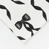 ファンシー水彩黒弓パターン フリースブランケット (角)