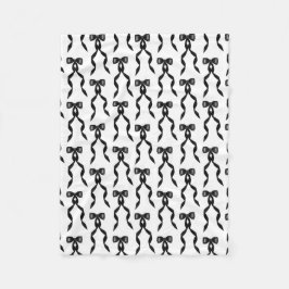 ファンシー水彩黒弓パターン フリースブランケット