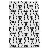 ファンシー水彩黒弓パターン ミディアムペーパーバッグ (正面)