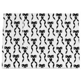 ファンシー水彩黒弓パターン ラージペーパーバッグ (正面)