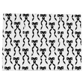 ファンシー水彩黒弓パターン ラージペーパーバッグ (裏面)