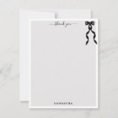 ファンシー水彩黒弓パーソナライズされた サンキューカード (正面)