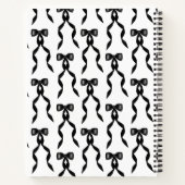 ファンシー水彩黒弓モノグラムの ノートブック (裏面)