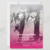 ファンシー淡い色の赤霧招待状 招待状 (裏面)