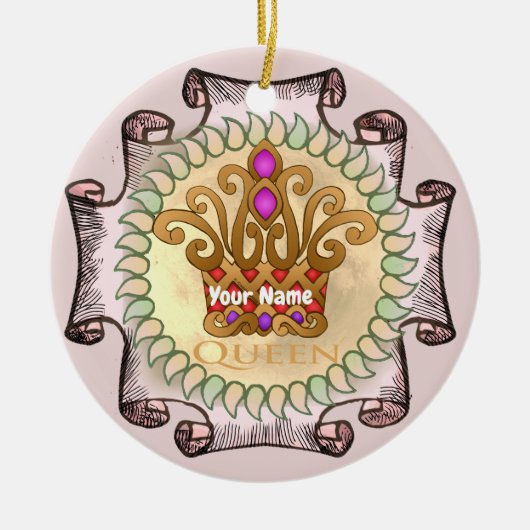 ファンシー王冠 セラミックオーナメント (正面)