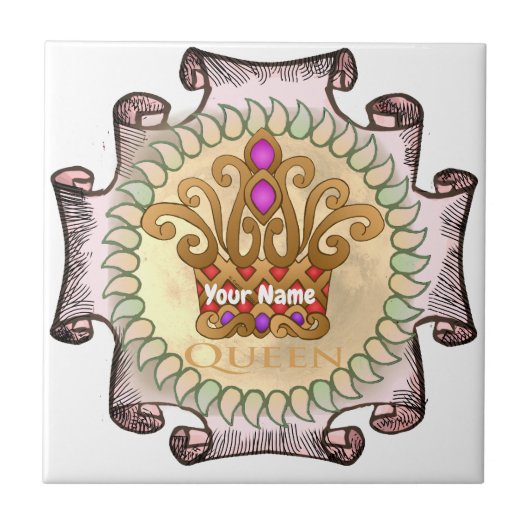 ファンシー王冠 タイル (正面)