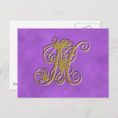 ファンシー王室の文字N ポストカード (正面/裏面)