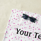 ファンシー白黒猫のミッドセンチュリーチェアピンク ビーチタオル (インサイチュ)