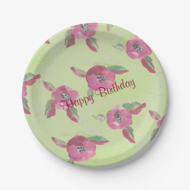 ファンシー紙プレート（水彩模様） ペーパープレート