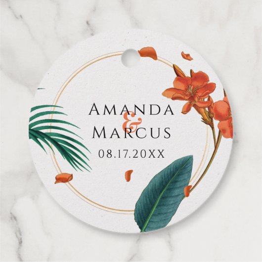 ファンシー結婚熱帯の花 フェイバータグ (裏面)