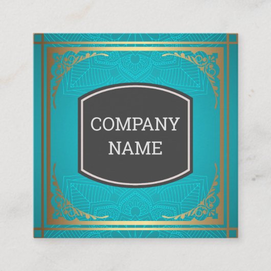 ファンシー縁ど華美 スクエア名刺 (正面)