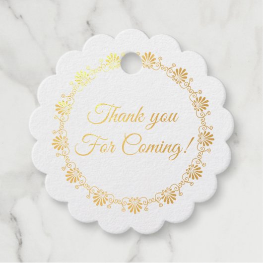 ファンシー縁ど金ゴールド結婚 フェイバータグ (正面)