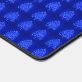 ファンシー芸術的クリスマスツリーパターンホリデーブルー デスクマット (コーナー)