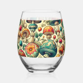 ファンシー菌 ステムなしワイングラス (正面)