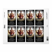 ファンシー華美アンティークイングリッシュティーポットコーヒーポット ラベル (フルシート)