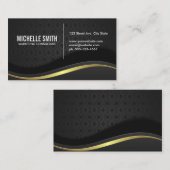 ファンシー華美デザイン |金属の背景 名刺 (正面/裏面)