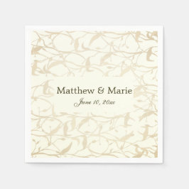 ファンシー葉結婚株 スタンダードカクテルナプキン