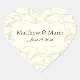 ファンシー葉結婚株 ハートシール