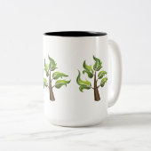 ファンシー葉 ツートーンマグカップ (正面右)