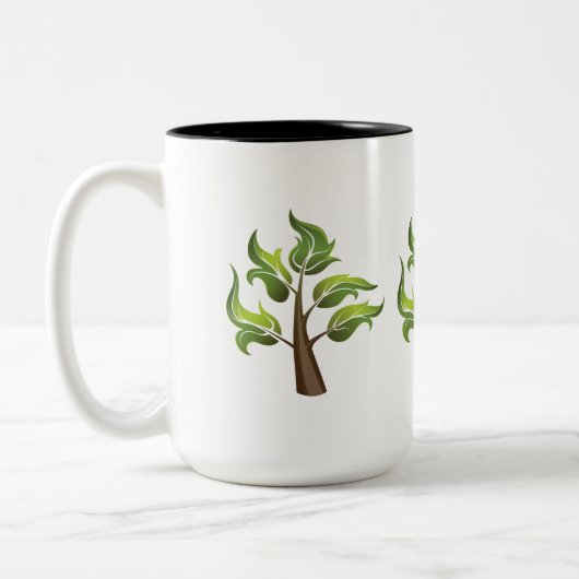 ファンシー葉 ツートーンマグカップ (左)