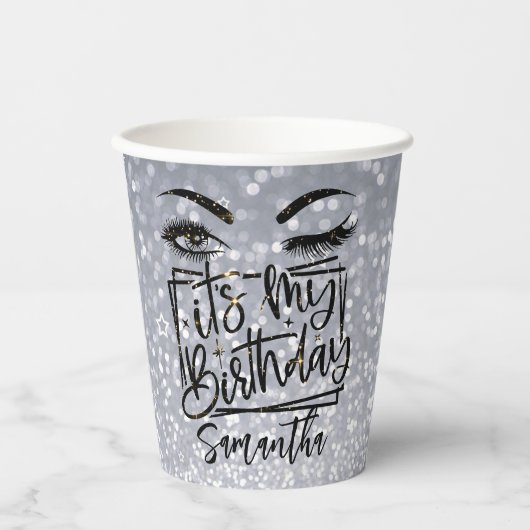 ファンシー誕生日グリッター18日 | 21日 |第30回 |50日 紙コップ (正面)