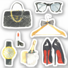 ファンシー財布ガーリーヒール口紅プランナーおもしろい シール