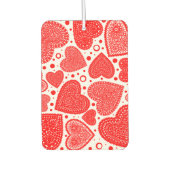 ファンシー赤いハートパターン カーエアーフレッシュナー (正面)