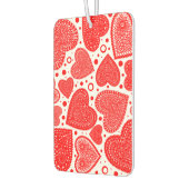 ファンシー赤いハートパターン カーエアーフレッシュナー (左)