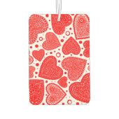 ファンシー赤いハートパターン カーエアーフレッシュナー (裏面)