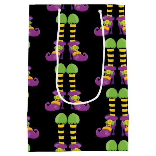 ファンシー足パターン ミディアムペーパーバッグ (裏面)