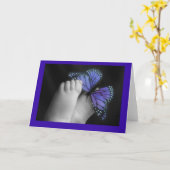 ファンシー足 カード (黄色い花)