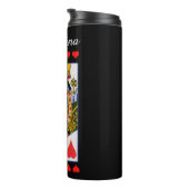 ファンシー遊カラフルカードハートクイーンブラック タンブラー (回転右)