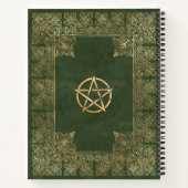 ファンシー金ゴールドと緑の影 ノートブック (裏面)