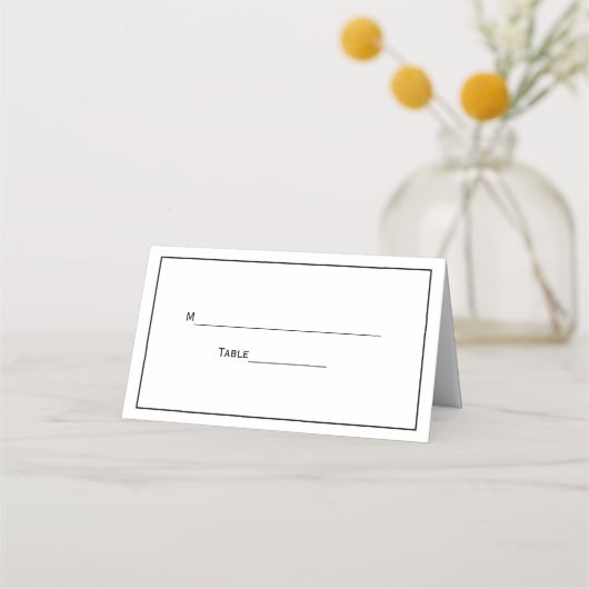 ファンシー金ゴールドフェイクフィルム護衛座席表 プレイスカード (裏面)