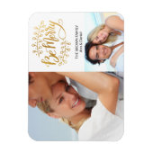 ファンシー金ゴールドベメリーー2フォトコラージホリデーマグネット マグネット (縦)