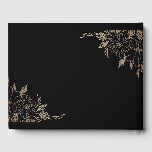 ファンシー金ゴールドラ結婚インズゲストブック ゲストブック (裏面)