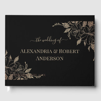 ファンシー金ゴールドラ結婚インズゲストブック ゲストブック