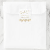 ファンシー金ゴールドレタリングありがとう スクエアシール (バッグ)