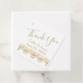 ファンシー金ゴールドレタリングありがとう フェイバータグ (インサイチュ)