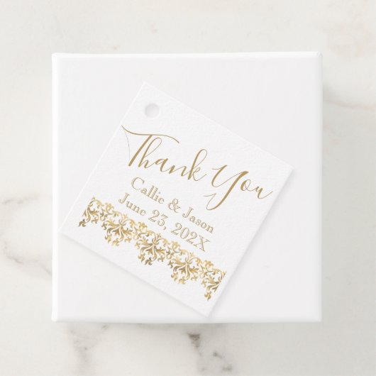 ファンシー金ゴールドレタリングありがとう フェイバータグ (インサイチュ)