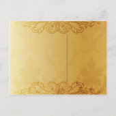 ファンシー金ゴールド仮装結婚のダ救ー 案内ポストカード (裏面)