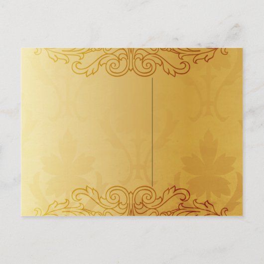 ファンシー金ゴールド仮装結婚のダ救ー 案内ポストカード (裏面)