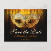 ファンシー金ゴールド仮装結婚のダ救ー 案内ポストカード (正面)