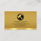 ファンシー金ゴールド手商建築工具改装 名刺 (裏面)