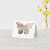 ファンシー金ゴールド空白の蝶 カード (黄色い花)