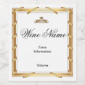 ファンシー金ゴールド葉ワインラベル ワインラベル (シングルラベル)