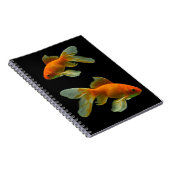 ファンシー金魚を黒のノートに ノートブック (右側)