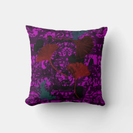 ファンシー銀杏グランジ角型アクセント枕 クッション