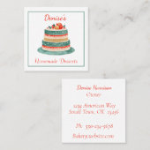 ファンシー飾菓子ベーカリー名刺 スクエア名刺 (正面/裏面)