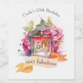 ファンシー香水ファブルースフィティートウォメンズ誕生日 ワインラベル (シングルラベル)